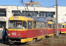 Круг трамвая в 602-м микрорайоне Харькова