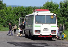 ПАЗ-32054 на конечной остановке маршрута №189 «Сады «Лагуна» (Харьков)