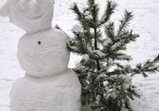новый год снеговик елка