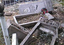 кладбище могила вандализм