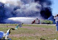самолет пожар аэропорт