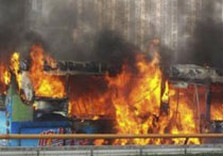 пожар автобус китай