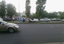 Волга перевернулась в воздухе