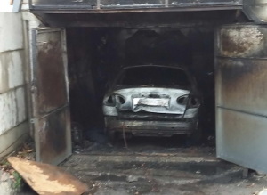 Сгорела машина. Харьковская область